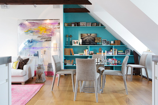 Colorful and Lighted Stockholm Attic Apartment