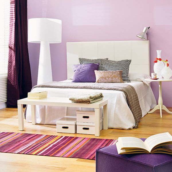 19 purple and white bedroom combination ideas