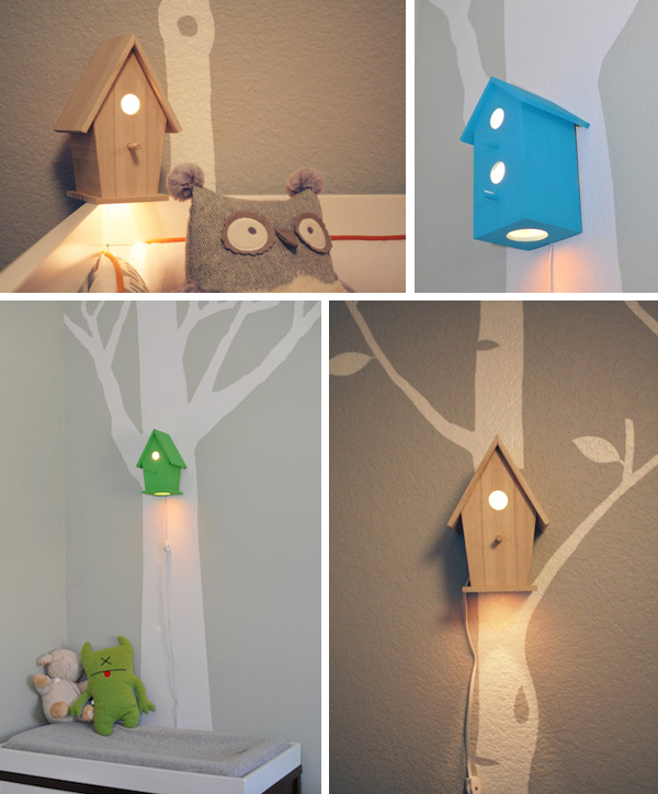 12. Make birdhouse lamp for sweet dreams.