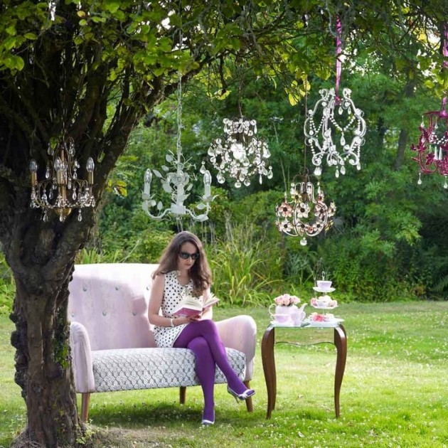 23 Charming Chandelier Ideas for Your Garden