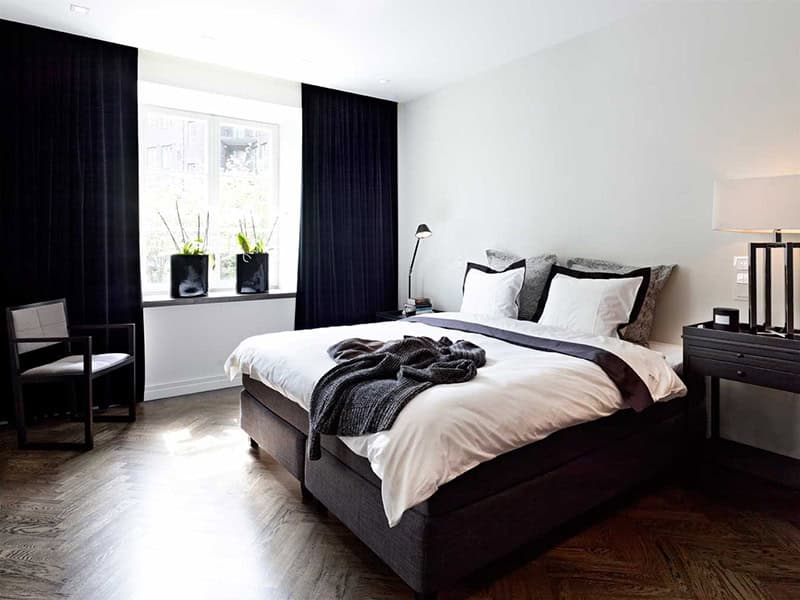 30 Stylish Interior Designs with Black Curtains
