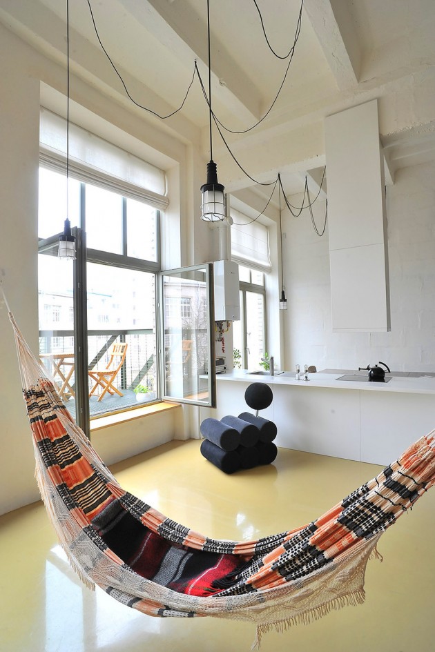 Sleek Loft Apartment in Former Radio Technics Factory in Vilnius, Lithuania 