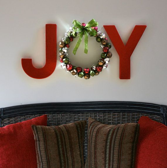 christmas wall diy amazing decorations joy craft decoration wreath letters jingle painted cute decor decorating decorate hanging easy idea handmade