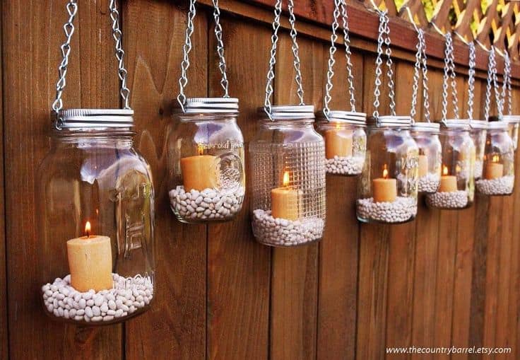 25 Adorable DIY Hanging Mason Jars
