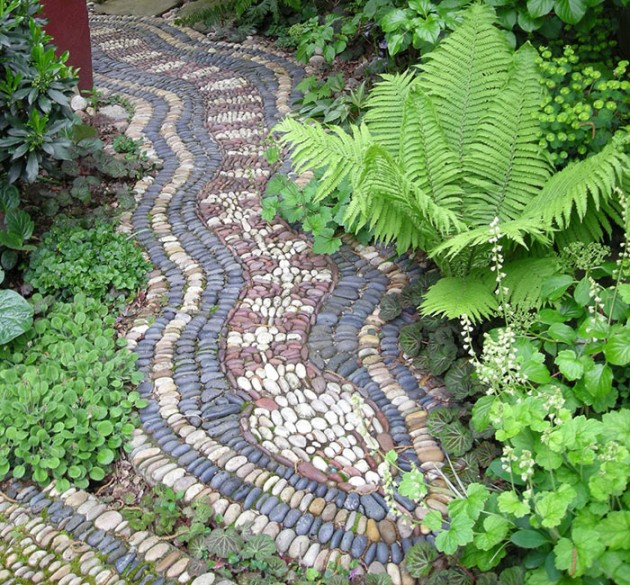 Pebble Mosaic Garden Path