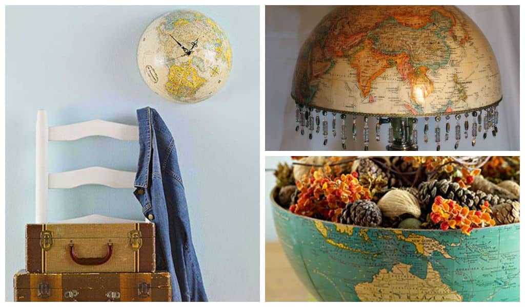 20 Creative DIY Repurposed Globe Ideas