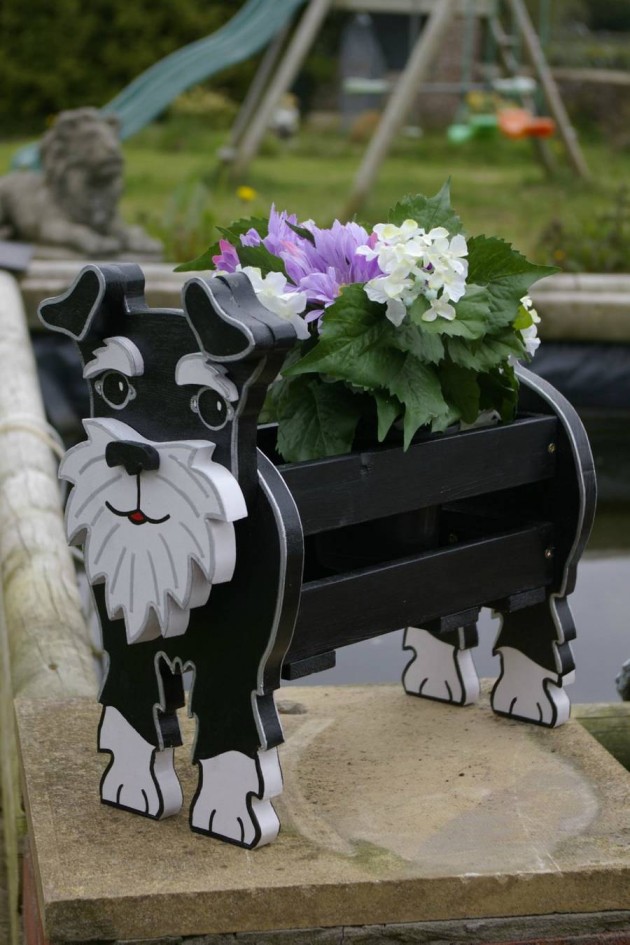 17 funny & cute diy dog planters