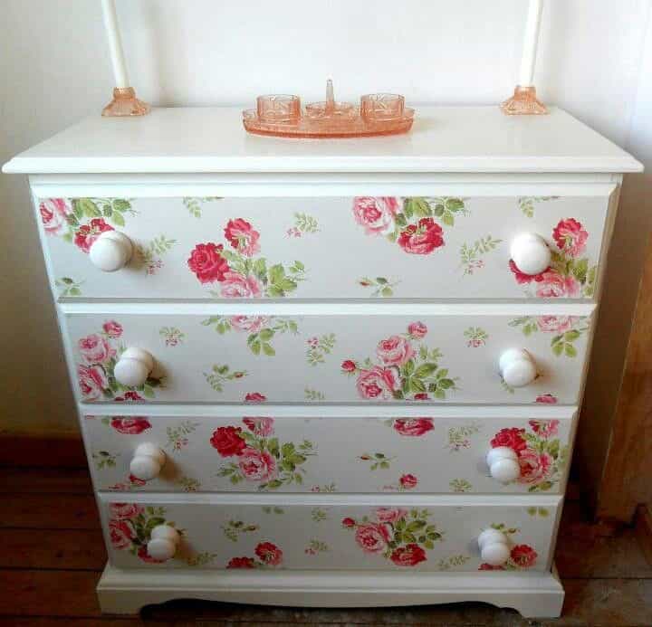 25 Amazing DIY Furniture Makeovers With Wallpaper