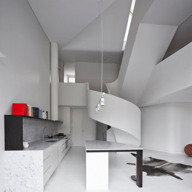 Sculptural Apartment in Old Butter Factory in West Melbourne