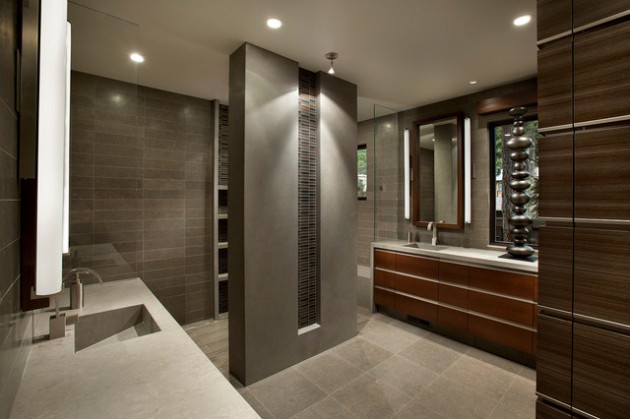 18 dramatic masculine bathroom designs to get you inspired