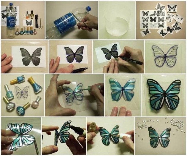 #13 Plastic Bottle Butterfly Decoration