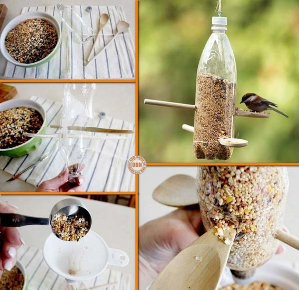 #18 Plastic Bottle Bird Feeder
