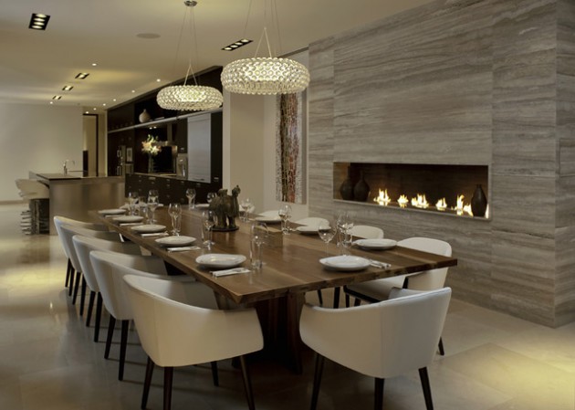 14 Sophisticated Dining Rooms With Beautiful Fireplace