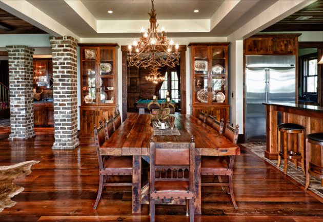 17 Brilliant Open Plan Dining Room Designs In Rustic Style