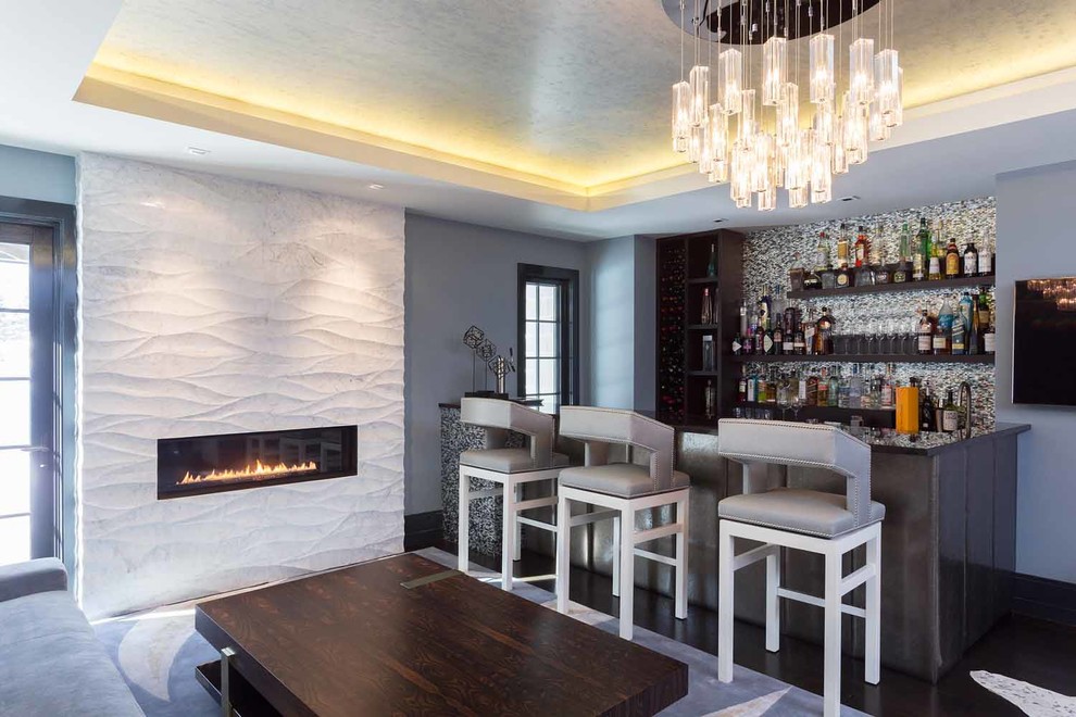 Simple Modern House Bar Designs for Small Space