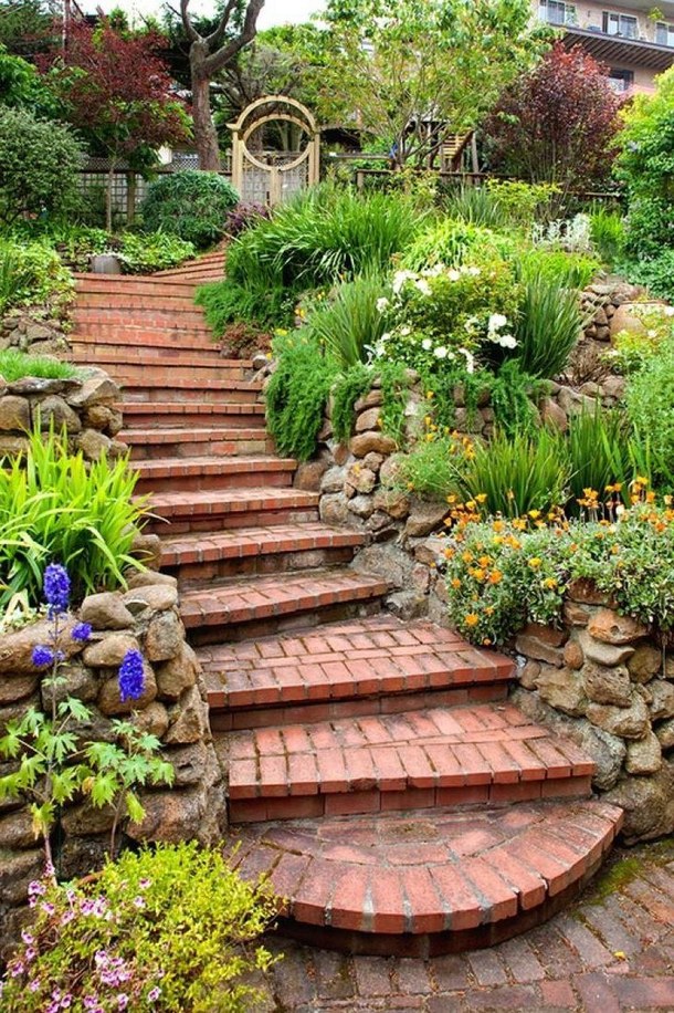 20 Really Interesting Ideas How To Design Stairs In The Garden