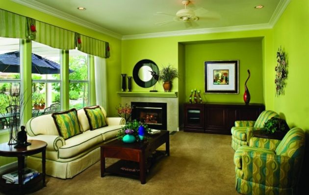 18 Astounding Green Living Room Designs That Will Catch Your Eye