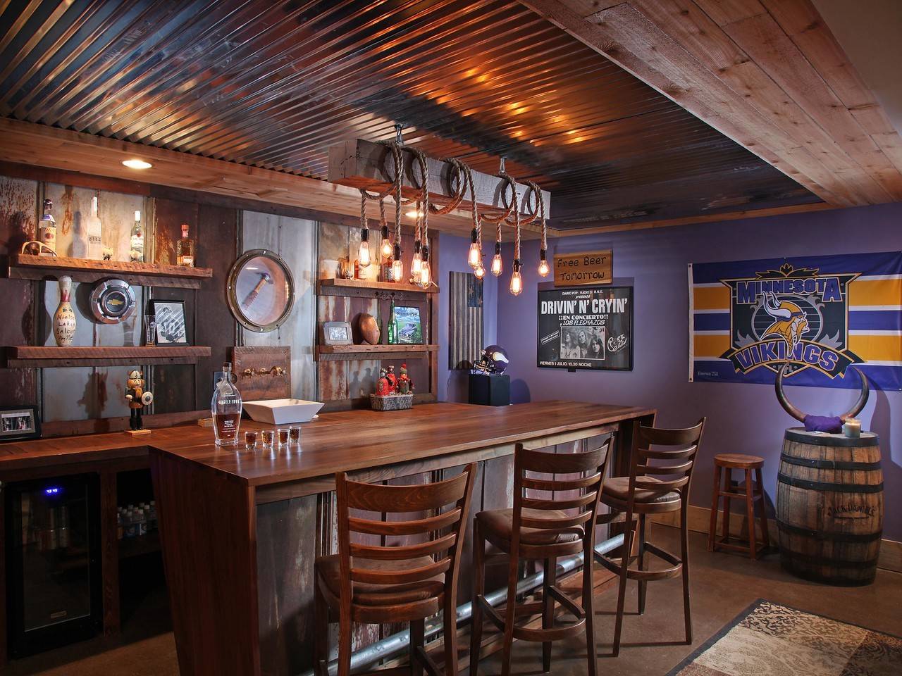 15 Distinguished Rustic Home Bar Designs For When You ...