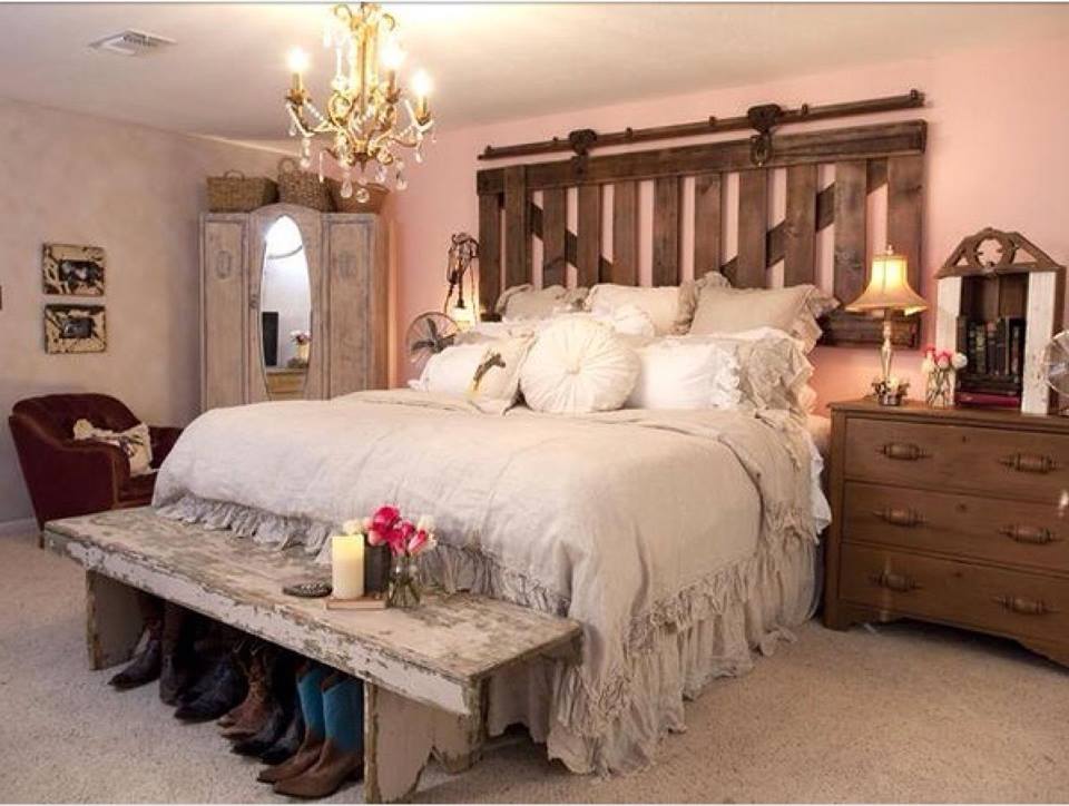 Wall Sconce In A Country Bedroom