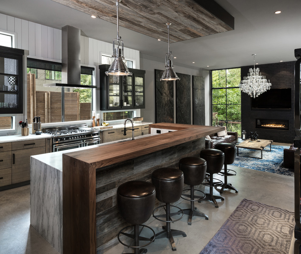 Modern Industrial Kitchen Ideas for Living room