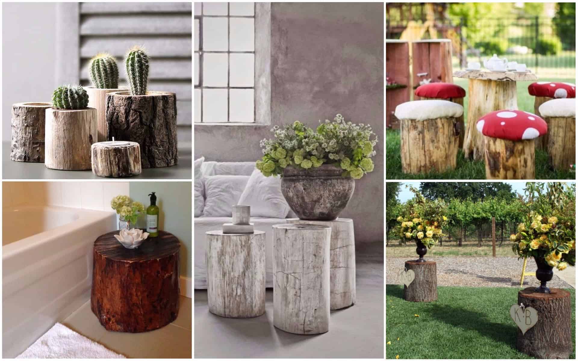 18 Outstanding Tree Stump Decorations To Add Rustic Touch In The Home