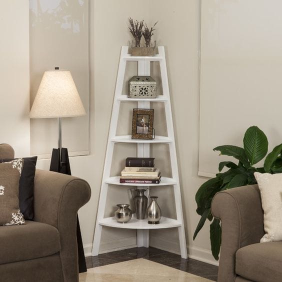 15 Outstanding Bookshelf Designs Made Of Repurposed Ladders