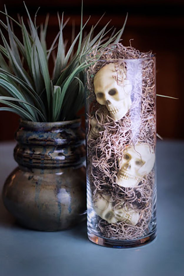 halloween crafts dollar diy superb easily skulls vase