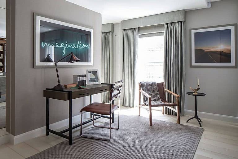 17 Timeless Ideas To Decorate Grey Home Office