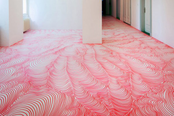 Incredible Permanent Marker Floor Installation in a Cafe in Prague