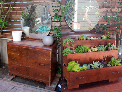 DIY: Make a small home garden from an old dresser