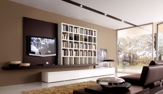 How to use living room walls to create modern shelves