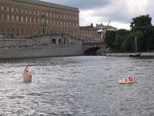 21. Man in the Water, Stockholm, Sweden 21. Man in the Water, Stockholm, Sweden