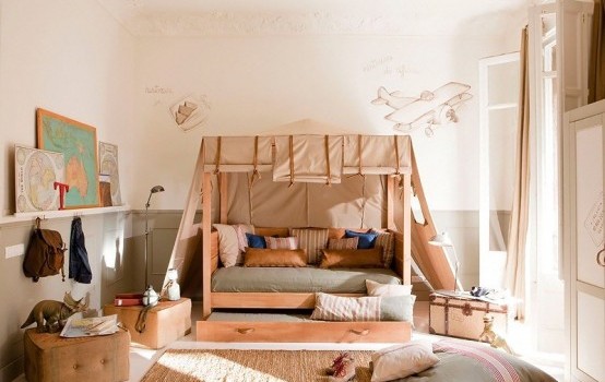 Wonderful Calm Shades Design For Kid’s Room