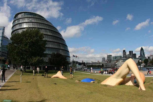40. London Ink’s Man Swimming Statue, England 40. London Ink’s Man Swimming Statue, England