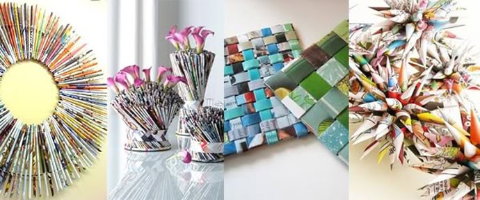 DIY Ideas: Best Recycled Magazines Projects magazinecollage
