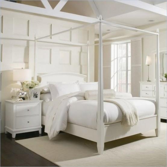 45 "All In White" Interior Design Ideas For Bedrooms