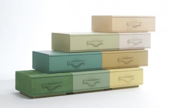 Colorful Suitcases Made Of Leather