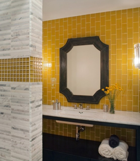 36 Bright And Sunny Yellow Ideas For Perfect Bathroom Decoration