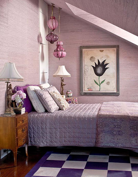 19 Purple and white bedroom combination ideas