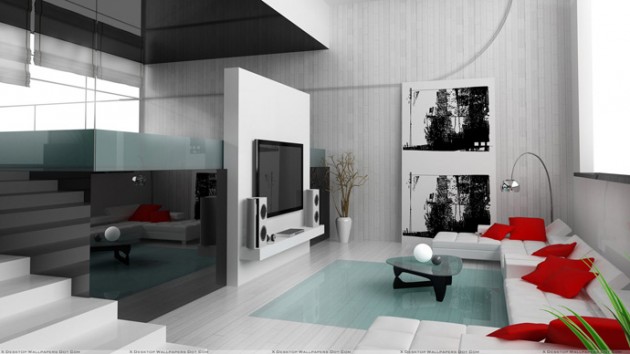 20 Wonderful Black and White Contemporary Living Room Designs