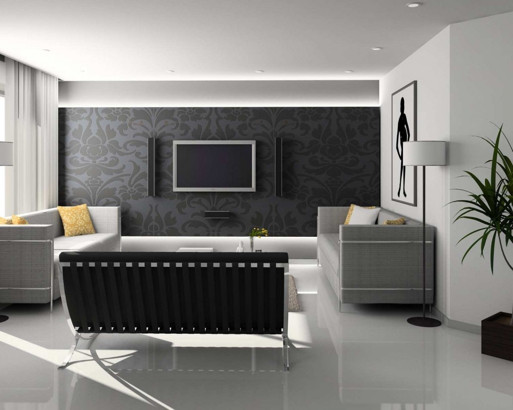 Living Room Black And White Bright Color