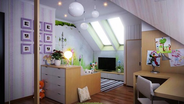 30 Attractive Green Kids Room Designs