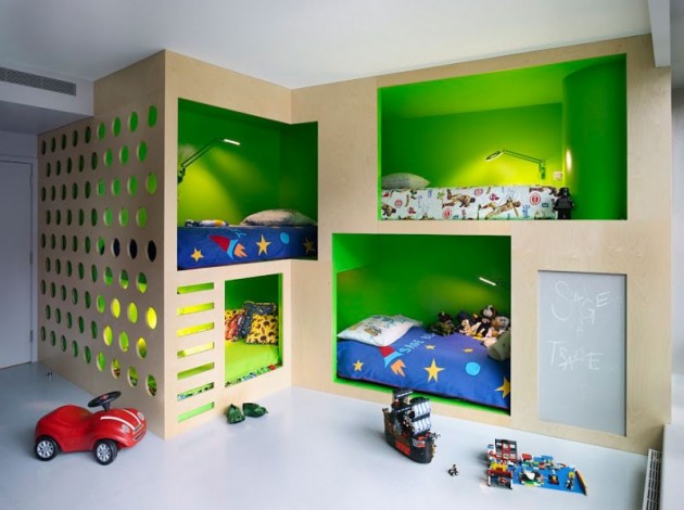 30 Attractive Green Kids Room Designs