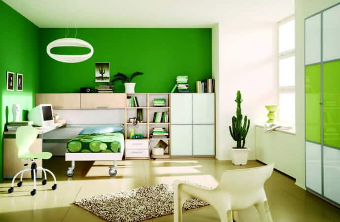 30 Attractive Green Kids Room Designs