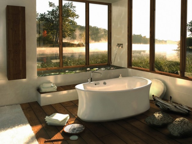 37 Amazing Bathroom Designs That Fused with Nature