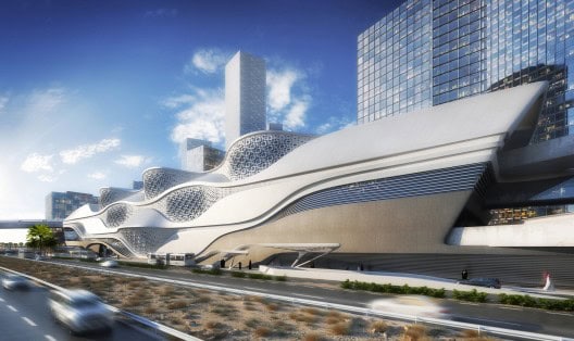 King Abdullah Financial District Metro Station by Zaha Hadid