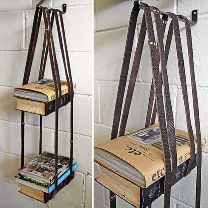 14. Interesting idea to make shelves for your books. 14