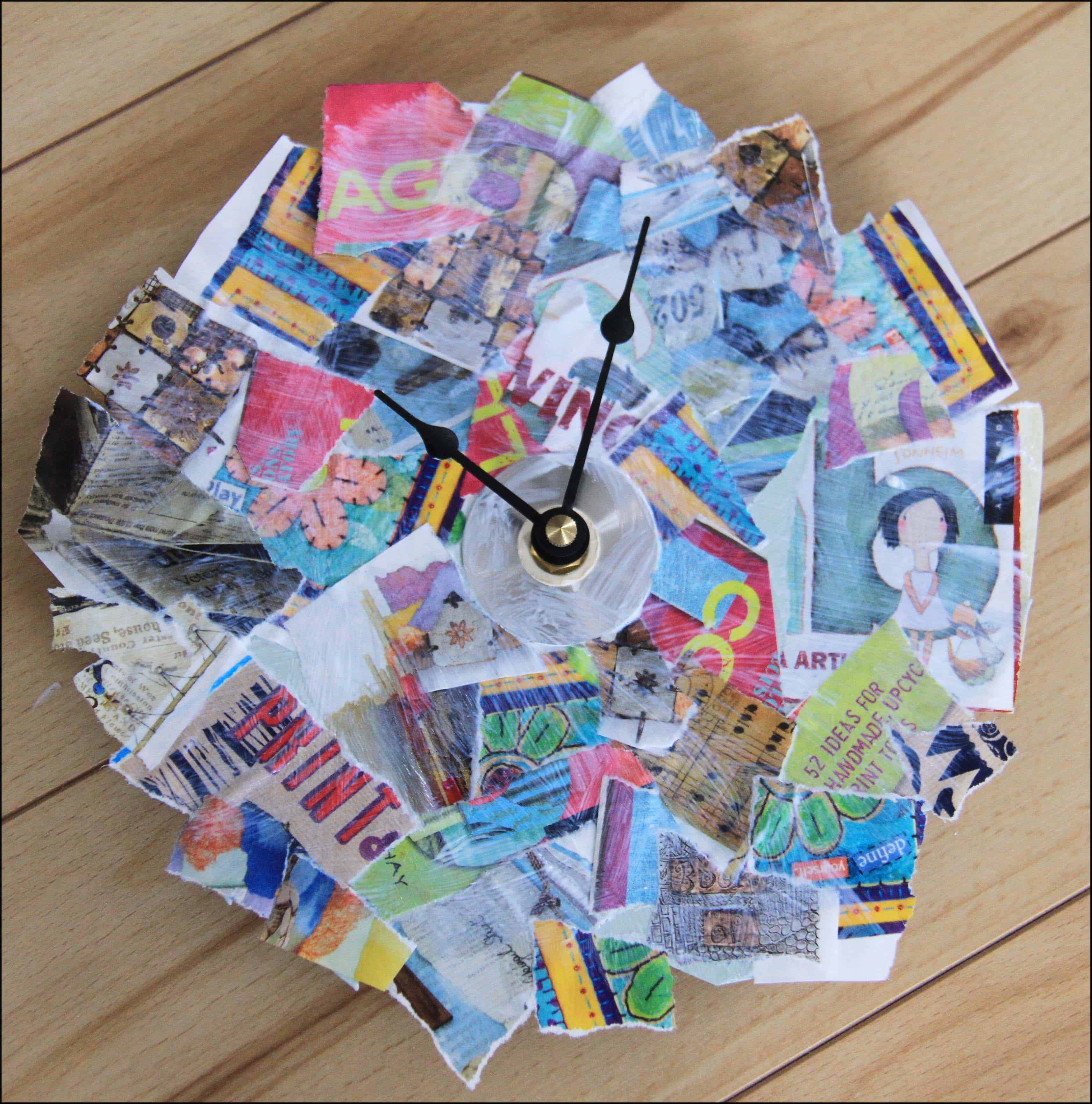 11. Make artistic clock with glued draws. 15