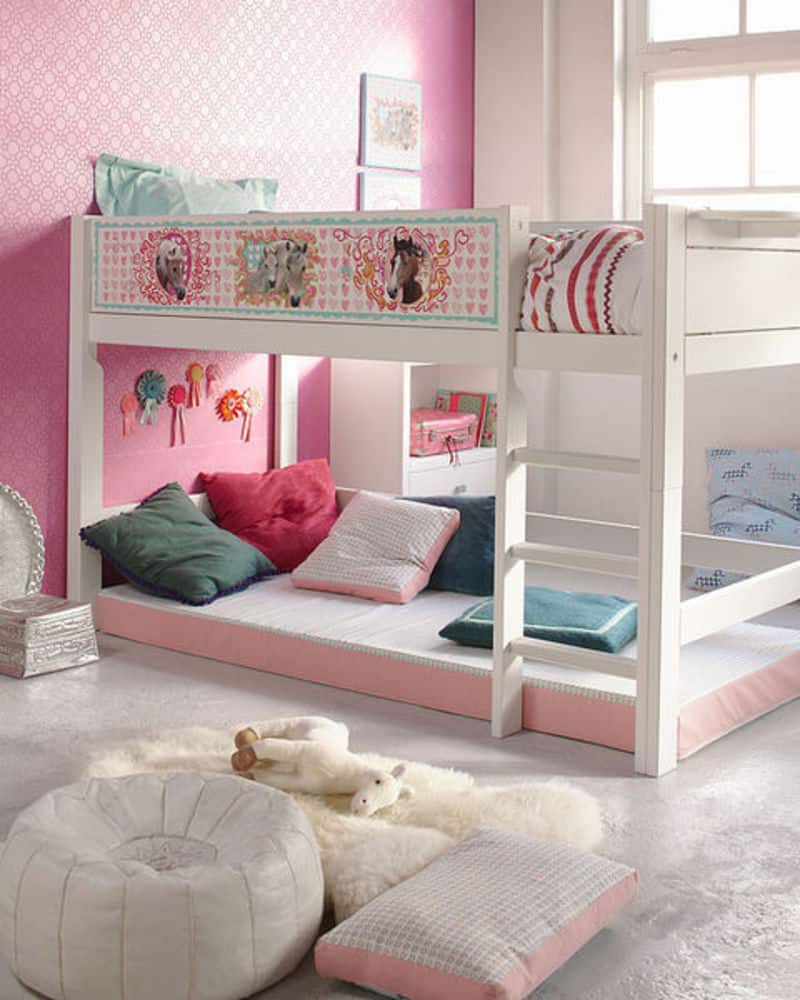 30 Cool and Playful Bunk Beds Ideas girls loft bed ideas, loft bed ideas, loft, bedroom