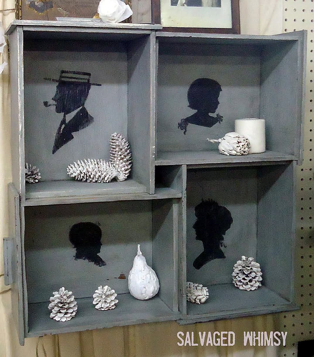 3. Make wall art with old drawers. 3